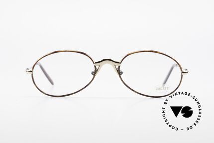 Bugatti 22157 Rare Ovale 90er Vintage Brille, circa Mitte der 1990er in Frankreich produziert, Passend für Herren und Damen