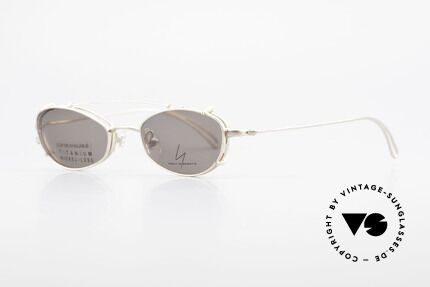 Yohji Yamamoto 52-9011 Clip On Titanium Brille GP, hochwertig vergoldete Titanium-Fassung (matt-gold), Passend für Herren und Damen