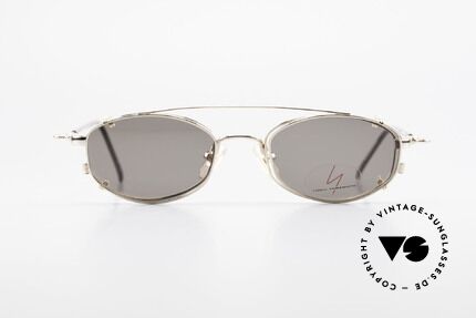 Yohji Yamamoto 51-7211 Vergoldete Vintage Clip Brille, herausragende Qualität aus den 90ern, made in Japan, Passend für Herren und Damen