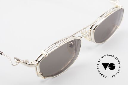 Yohji Yamamoto 51-7211 Vergoldete Vintage Clip Brille, ungetragen (wie alle unsere vintage Qualitätsbrillen), Passend für Herren und Damen