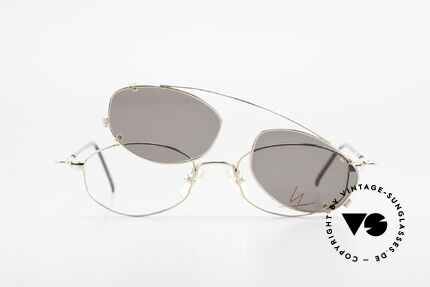 Yohji Yamamoto 51-7211 Vergoldete Vintage Clip Brille, ein altes Yamamoto Original, KEINE neue Retromode!, Passend für Herren und Damen