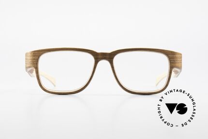 Rolf Spectacles Jupiter 54 XL Brille Komplett aus Holz, 2009 der Öffentlichkeit präsentiert & sofort prämiert, Passend für Herren