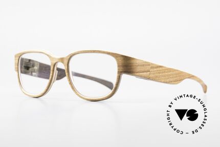 Rolf Spectacles Berlina 53 Reine Holzbrille Unisex Large, ein absolutes Meisterwerk ohne Schrauben und Metall, Passend für Herren und Damen