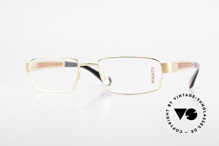 Bugatti 522 Padouk Edelholz Titan Gold, Bugatti LUXUS-Brille 522 in unfassbarer Qualität, Passend für Herren