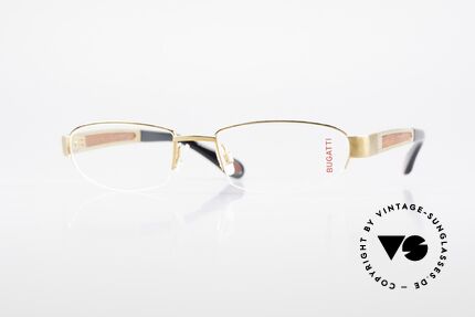 Bugatti 520 Padouk Edelholz Gold Titan, Bugatti LUXUS-Brille 520 in unfassbarer Qualität, Passend für Herren