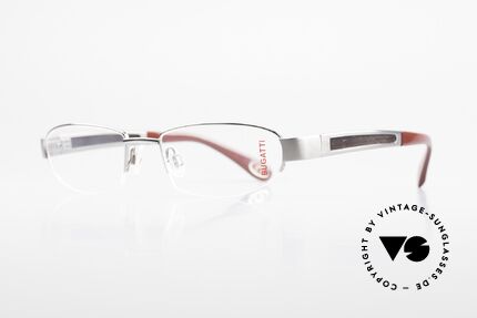 Bugatti 520 Ebenholz Brille Ruthenium, afrikanisches Ebenholz aus Kamerun als Bügel-Inlay, Passend für Herren