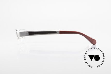 Bugatti 520 Ebenholz Brille Ruthenium, flexible Federscharniere für eine optimale Passform, Passend für Herren