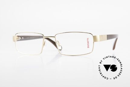 Bugatti 528 Vergoldete Titanium Fassung, BUGATTI LUXUS-Brille 528 in unfassbarer Qualität, Passend für Herren