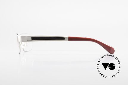 Bugatti 522 Palladium Ebenholz Titanbrille, flexible Federscharniere für eine optimale Passform, Passend für Herren