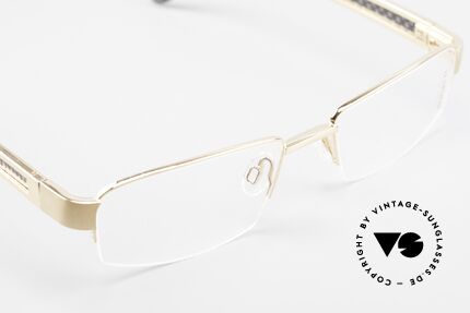 Bugatti 524 Carbon Titanium Gold Brille, ungetragenes Luxus-Modell; eine Rarität für Kenner, Passend für Herren