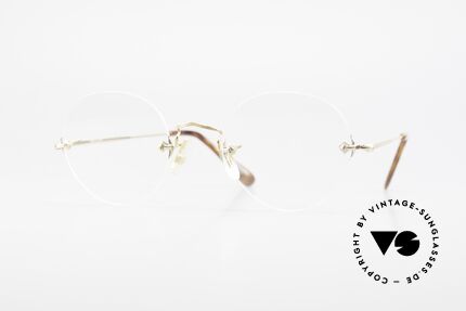 Savile Row Rimless 47/20 Randlose 14k Gold Filled Brille, Rimless Round: absolute Klassiker von Savile Row, Passend für Herren und Damen