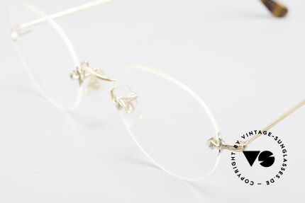 Savile Row Rimless 47/20 Randlose 14k Gold Filled Brille, SR Algha Brillen trugen schon John Lennon, Gandhi, Passend für Herren und Damen