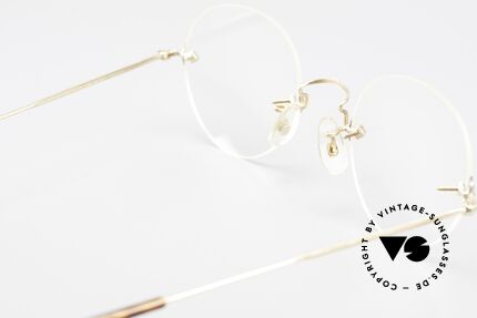 Savile Row Rimless 47/20 Randlose 14k Gold Filled Brille, 20mm Brücke, 135mm Bügel: europäische S/M-Größe, Passend für Herren und Damen