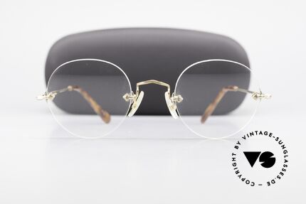 Savile Row Rimless 47/20 Randlose 14k Gold Filled Brille, Größe: small, Passend für Herren und Damen