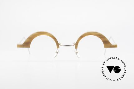 B. Angeletti Baal Redesign Echthorn Vintage Brille 1994, extrem seltene Designer-Fassung aus echtem Büffelhorn, Passend für Herren und Damen
