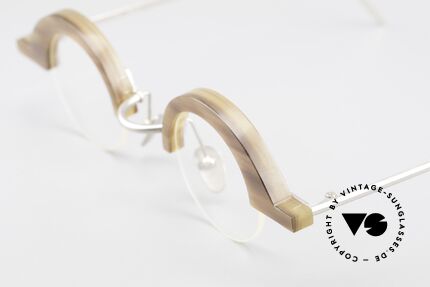 B. Angeletti Baal Redesign Echthorn Vintage Brille 1994, einzigartiger Rahmen, jedes Horn-Modell ist individuell, Passend für Herren und Damen