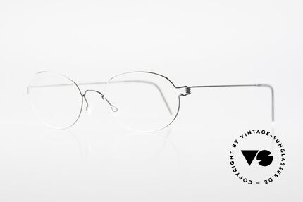 Lindberg Galar Air Titan Rim Ovale Titanium Brille Unisex, so zeitlos, stilvoll und innovativ = Prädikat "VINTAGE", Passend für Herren und Damen
