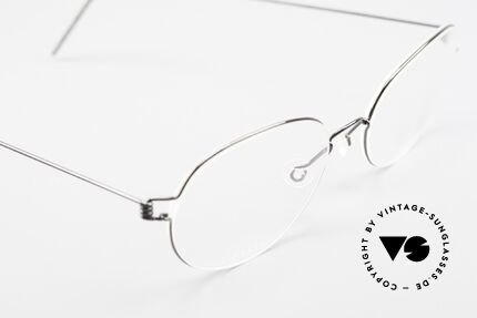 Lindberg Galar Air Titan Rim Ovale Titanium Brille Unisex, ungetragenes Designerstück + orig. Lindberg Magnet-Etui, Passend für Herren und Damen