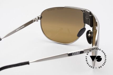 Cebe Dakar Jungle QD02 High-Tech Renn Sonnenbrille, ein 30 Jahre altes Original; Leder blättert leicht ab, Passend für Herren und Damen