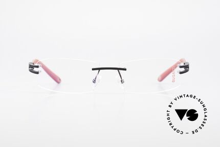 Bugatti 464 Randlose Luxus Brille Carbon, randlose, sportliche Form ... männlich, markant, Passend für Herren