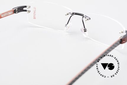 Bugatti 464 Randlose Luxus Brille Carbon, Größe: medium, Passend für Herren