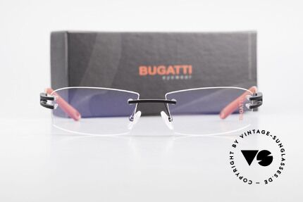 Bugatti 464 Randlose Luxus Brille Carbon, Größe: medium, Passend für Herren