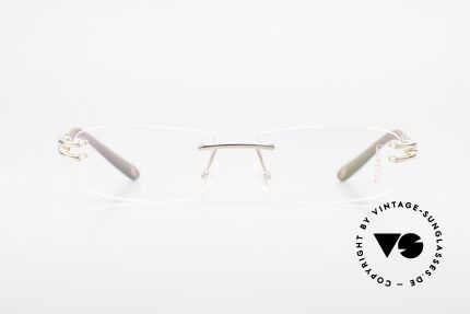 Bugatti 464 Randlose Brille Carbon Gold, randlose, sportliche Form ... männlich, markant, Passend für Herren