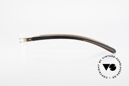 Bugatti 464 Randlose Brille Carbon Gold, Top-Qualität: vergoldet mit Carbon-Komponenten, Passend für Herren