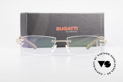 Bugatti 464 Randlose Brille Carbon Gold, Größe: medium, Passend für Herren