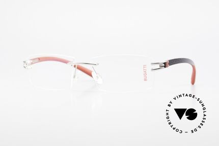 Bugatti 465 Randlose Palladium Luxusbrille, original BUGATTI vintage Luxus-Brillenfassung, Passend für Herren