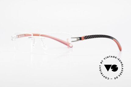 Bugatti 465 Randlose Palladium Luxusbrille, ein edles Bugatti Original aus den späten 90ern, Passend für Herren