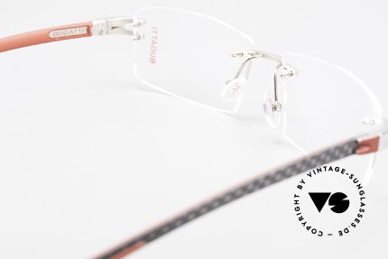 Bugatti 465 Randlose Palladium Luxusbrille, Größe: large, Passend für Herren