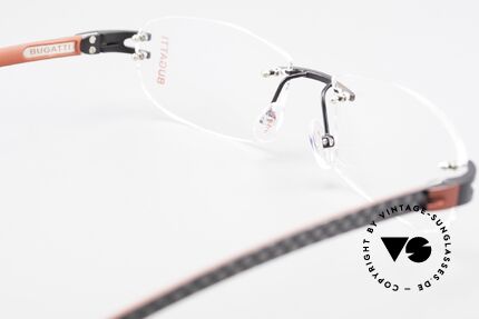 Bugatti 466 Randlose Luxusbrille Carbon, Größe: medium, Passend für Herren