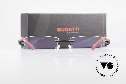 Bugatti 466 Randlose Luxusbrille Carbon, Größe: medium, Passend für Herren