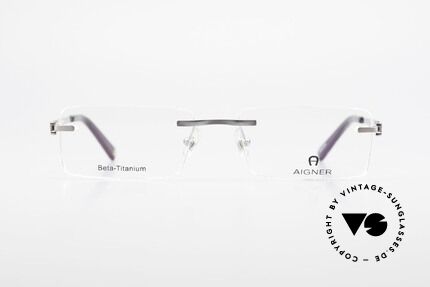 Aigner EA1023 Randlose Vintage Brille Titan, randlose Markenbrille, Titanium und made in Germany, Passend für Herren