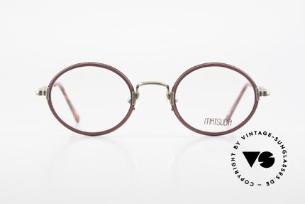Matsuda 2834 Rund Ovale 90er Luxus Brille, MATSUDA: ein Synonym für aufwändige Handwerkskunst, Passend für Herren und Damen