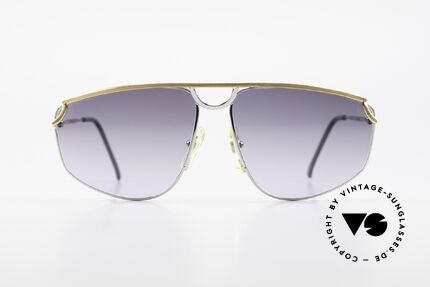 Casanova DSC9 Aviator Style Sonnenbrille, Titanium-Fassung mit vergoldeter Brücke und Bügeln, Passend für Herren und Damen