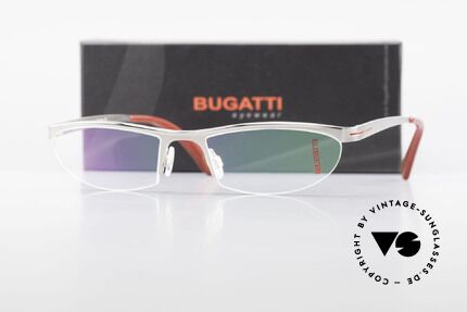 Bugatti 497 Palladium Vintage Brille Nylor, Größe: large, Passend für Herren