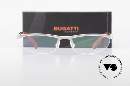 Bugatti 497 Palladium Vintage Brille Nylor, Größe: large, Passend für Herren