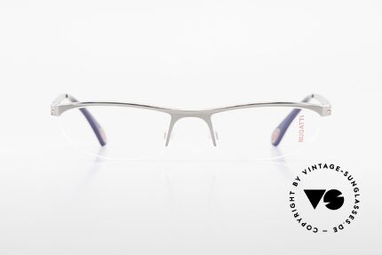 Bugatti 497 Ruthenium Luxus Brille Nylor, charakteristisches Design der Odotype-Serie, Passend für Herren