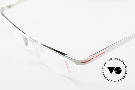 Bugatti 497 Ruthenium Luxus Brille Nylor, ungetragene RARITÄT der Bugatti Kleinstserie, Passend für Herren