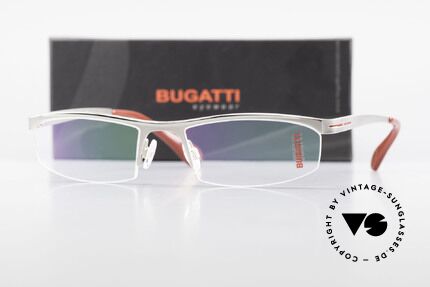 Bugatti 495 Luxus Palladium Brille Nylor, Größe: large, Passend für Herren