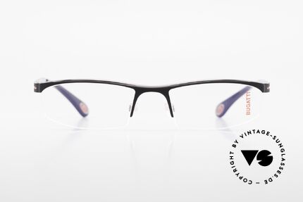 Bugatti 495 Luxus Nylor-Brille Gentlemen, charakteristisches Design der Odotype-Serie, Passend für Herren