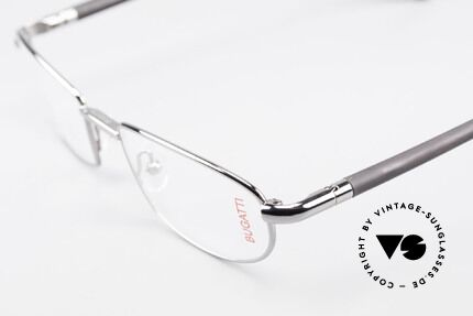 Bugatti 537 Echthorn Brille Ruthenium, flexible Federscharniere für eine optimale Passform, Passend für Herren