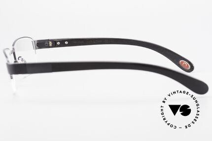 Bugatti 529 Ebenholz Titanium Brille XL, flexible Federscharniere für eine optimale Passform, Passend für Herren