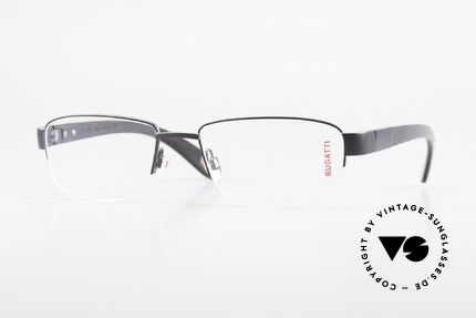 Bugatti 529 Ebenholz Titanium Brille XL, absolute LUXUS vintage Brillenfassung von Bugatti, Passend für Herren
