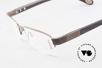 Bugatti 529 XL Ebenholz Titanium Brille, ungetragenes LUXUS-Modell; eine Rarität für Kenner, Passend für Herren