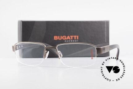 Bugatti 529 XL Ebenholz Titanium Brille, Größe: large, Passend für Herren