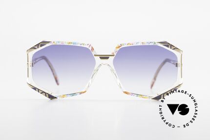 Cazal 355 Aussergewöhnliche Brille 90er, markante Rahmengestaltung mit grandiosen Farben, Passend für Damen