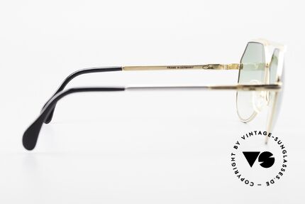 Cazal 733 Goldplattierte Sonnenbrille, edle Sonnengläser in grün-Verlauf; 100% UV protection, Passend für Herren